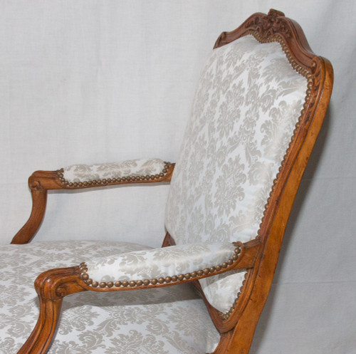 Flat-back armchair Stamped Louis XV period