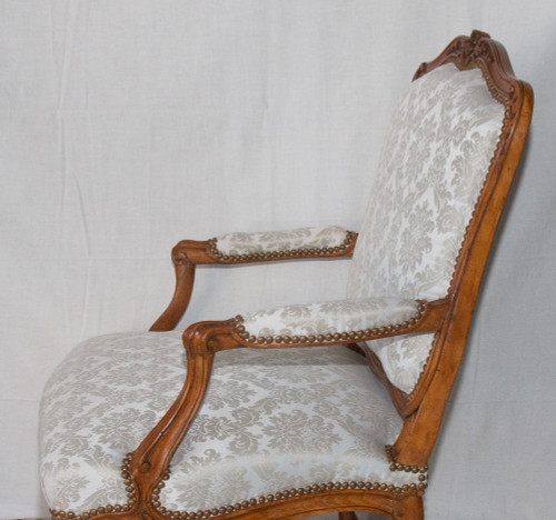 Flat-back armchair Stamped Louis XV period