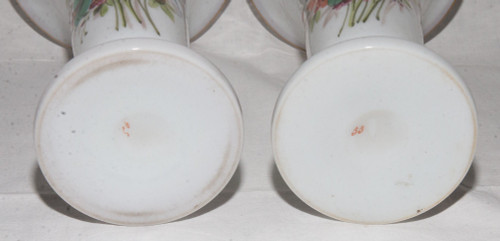 Pair Of Baccarat Louis Philippe Opaline Vases