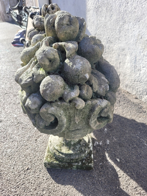 Stone Garden Vases, Fruit Cups, Early 20th Century