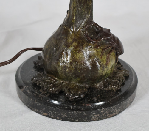 Ludwig BECK art nouveau bronze lamp