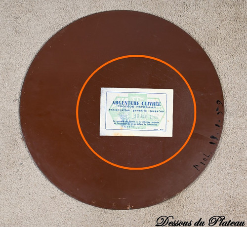 Mahogany pedestal table, Art Deco style – 1959