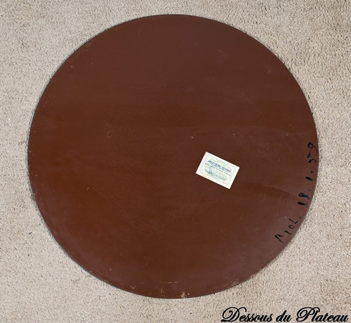 Mahogany pedestal table, Art Deco style – 1959