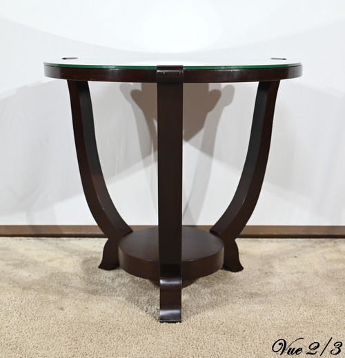 Mahogany pedestal table, Art Deco style – 1959