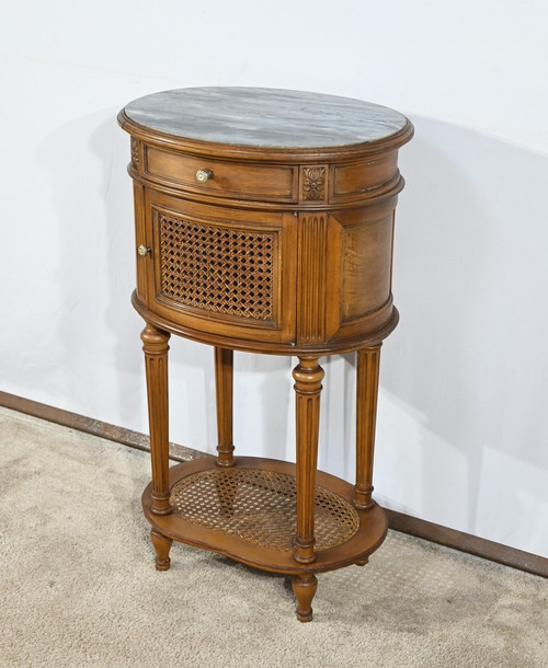 Petite Table Tambour en Hêtre, style Louis XVI – 1920