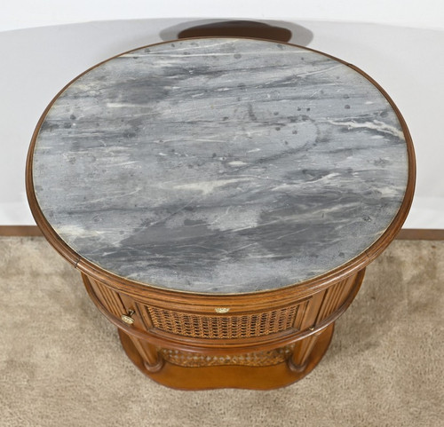 Petite Table Tambour en Hêtre, style Louis XVI – 1920