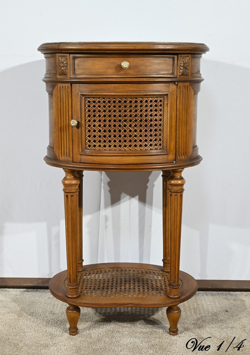 Petite Table Tambour en Hêtre, style Louis XVI – 1920