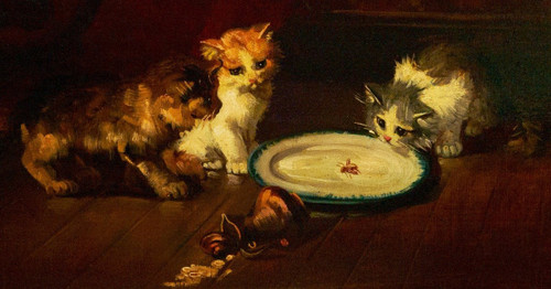 Kittens Att. Brunel De Neuville (1852/1941)