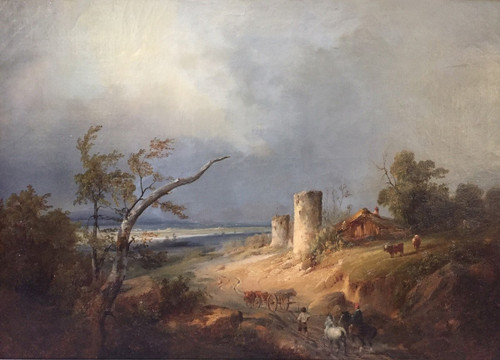 Landscape Signed Dubuisson 1834 (1805/1870)