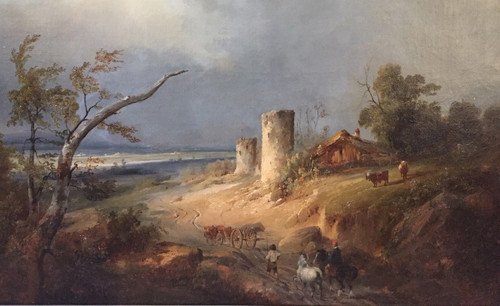 Landscape Signed Dubuisson 1834 (1805/1870)