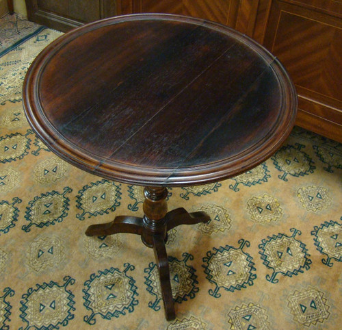 Louis Philippe Period Pedestal Table In Solid Rosewood