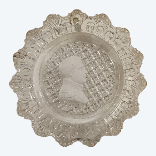 Baccarat - cristallo-cérame au profil de Napoléon en général - collection Brouwet - Empire, vers 1810