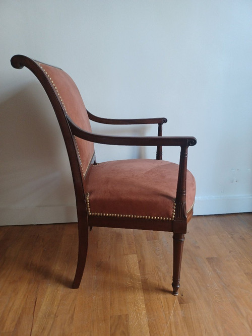 Jacob Frères (1796 - 1803), attributed to - Etruscan armchair - mahogany and mahogany veneer