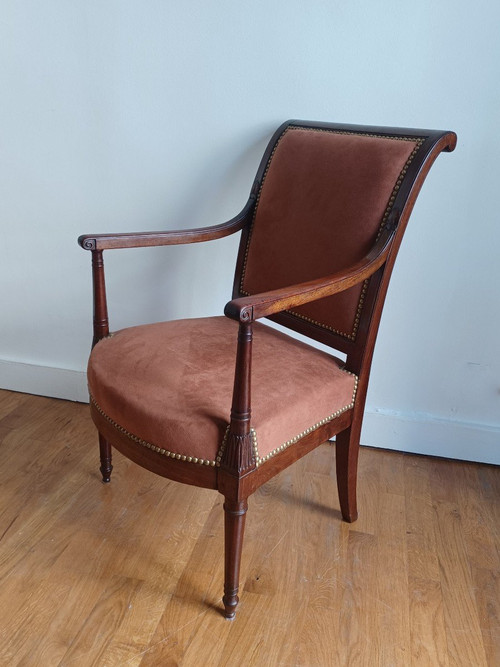 Jacob Frères (1796 - 1803), attributed to - Etruscan armchair - mahogany and mahogany veneer