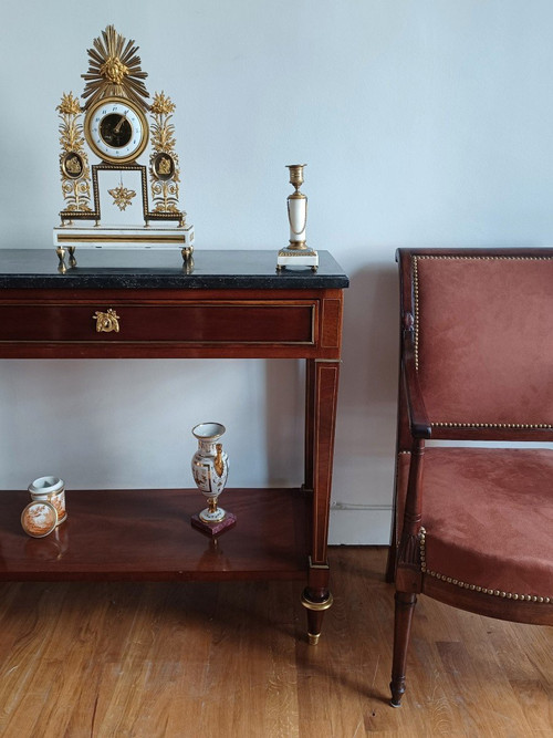 Jacob Frères (1796 - 1803), attributed to - Etruscan armchair - mahogany and mahogany veneer