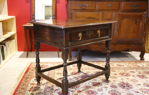 Table en chêne XVIIème siècle  Origine anglaise 