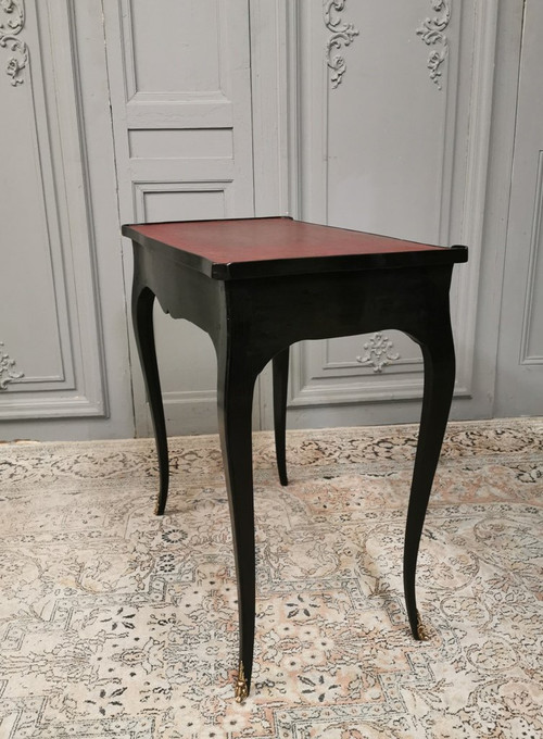 Louis XV Period Writing Table Black Lacquered