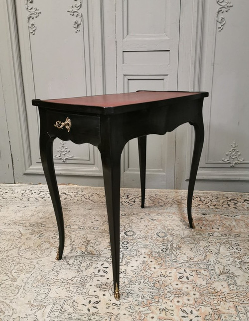 Louis XV Period Writing Table Black Lacquered