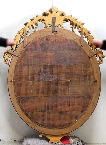  Important Miroir Doré Ovale - Napoléon III 