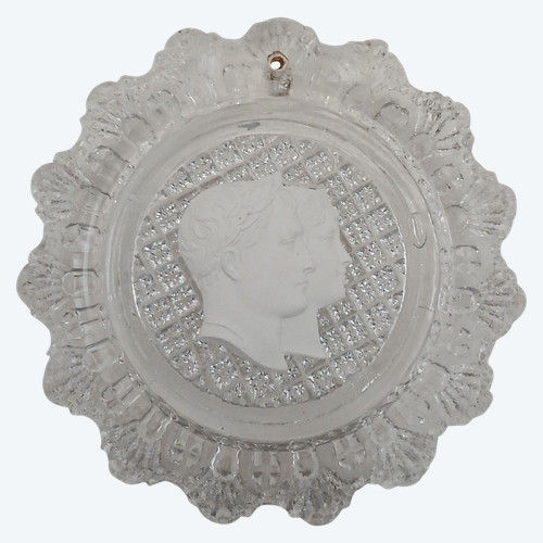 Baccarat - cristallo-ceramica con profili di Napoleone e ML - collezione Brouwet - Impero, 1810 ca.