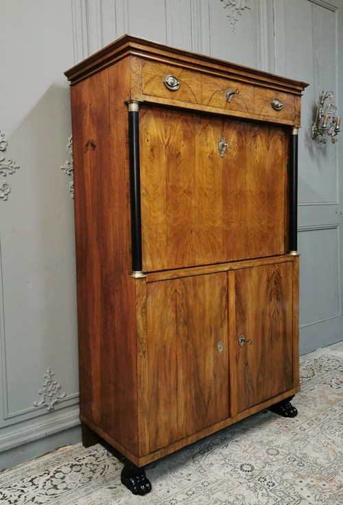 Empire period Biedermeier desk with coat of arms. Early 19th century