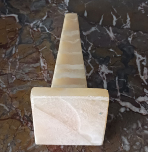 Italian work - neoclassical obelisk - banded alabaster - Grand Tour style