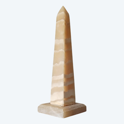 Italian work - neoclassical obelisk - banded alabaster - Grand Tour style