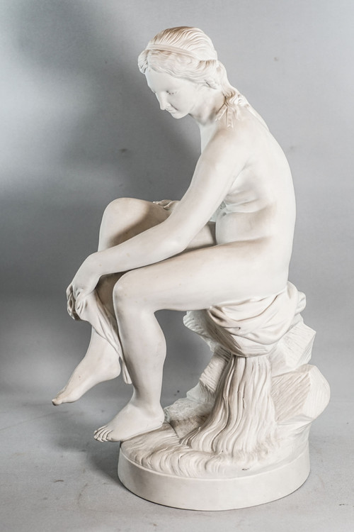 DIE TOILETTE, Biscuit nach James PRADIER