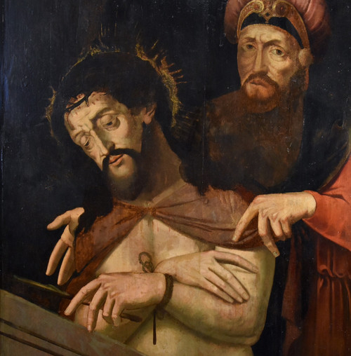 Ecce Homo With Pontius Pilate, Michael Coxie (malines, 1499 - 1592) Circle Of