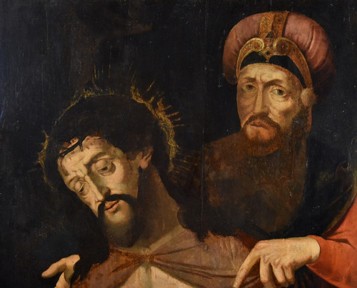 Ecce Homo With Pontius Pilate, Michael Coxie (malines, 1499 - 1592) Circle Of