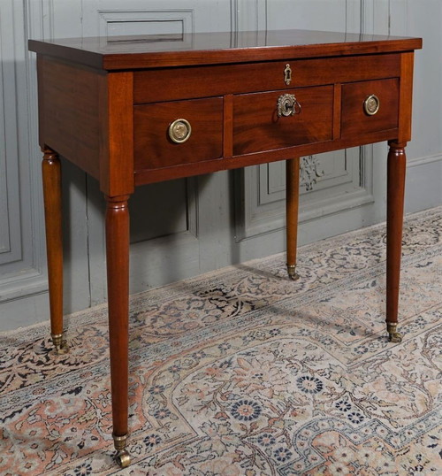 Louis XVI Period Men's Dressing Table In Mahogany