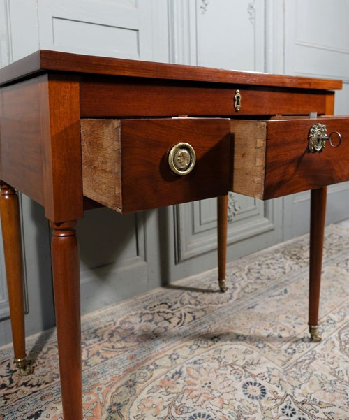 Louis XVI Period Men's Dressing Table In Mahogany