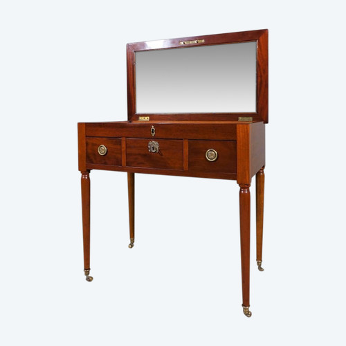 Louis XVI Period Men's Dressing Table In Mahogany