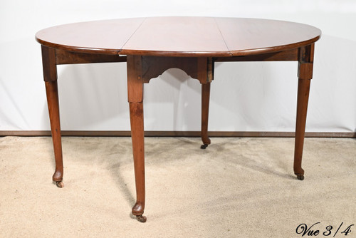 Mahogany oval table with 6 place settings, England - 1st Part 19th century