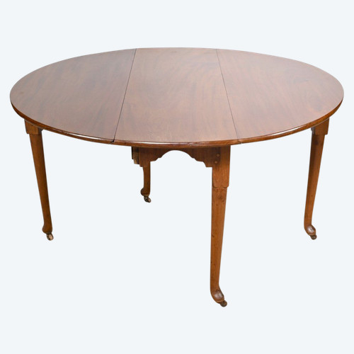 Mahogany oval table with 6 place settings, England - 1st Part 19th century