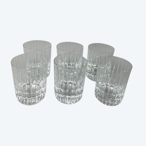 Série de six verres à whisky modèle Harmonie Baccarat 