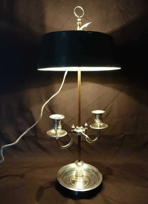 Lamp Bouillotte En Bronze Argenté