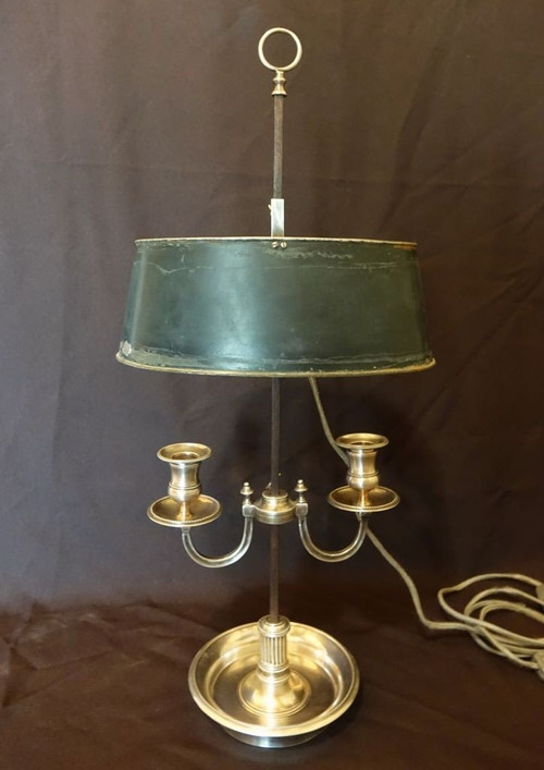 Lamp Bouillotte En Bronze Argenté