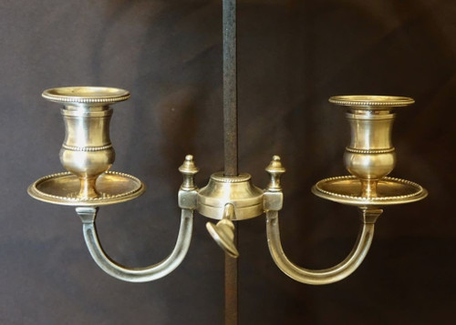 Lamp Bouillotte En Bronze Argenté