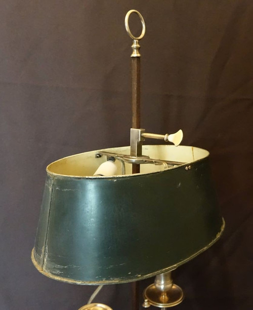 Lamp Bouillotte En Bronze Argenté