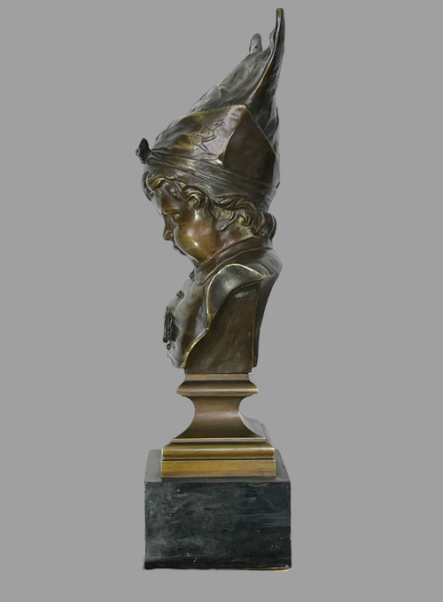 19th CENTURY ANCIENT BRONZE "LE BONNET D'ÂNE LA PENITENCE" AFTER NICOLAS LECORNET