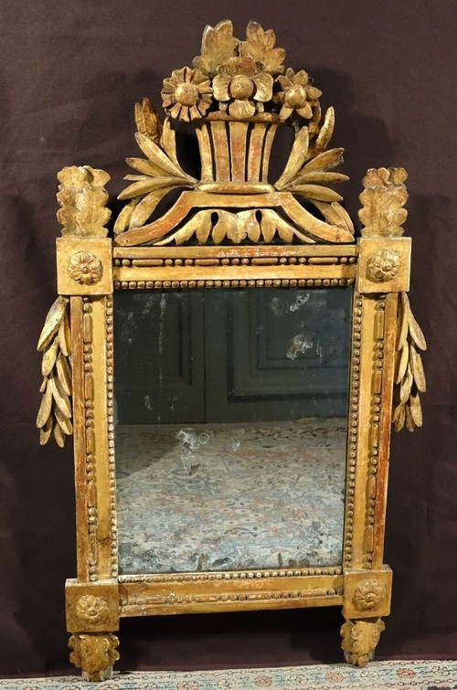 Louis XVI Period Pediment Mirror