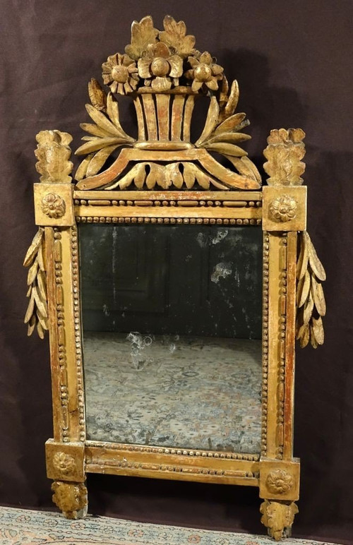 Louis XVI Period Pediment Mirror