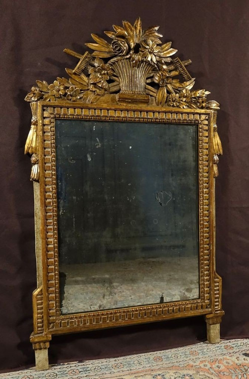 Louis XVI style pediment mirror