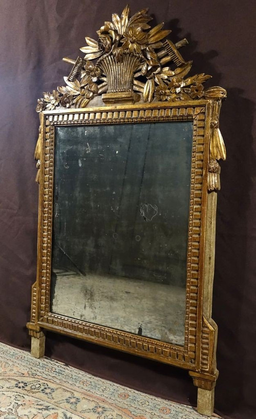 Louis XVI style pediment mirror