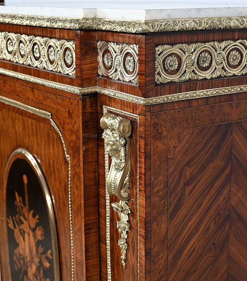 Precious Wood Entre-deux cabinet, Napoleon III period - Mid-19th century