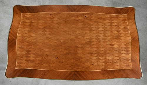 Rosewood and Marquetry Table, Louis XV style - Early XXth century