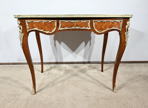 Rosewood and Marquetry Table, Louis XV style - Early XXth century