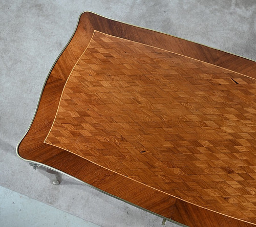 Rosewood and Marquetry Table, Louis XV style - Early XXth century