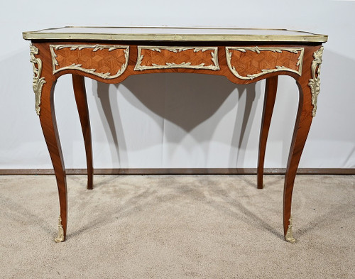 Rosewood and Marquetry Table, Louis XV style - Early XXth century